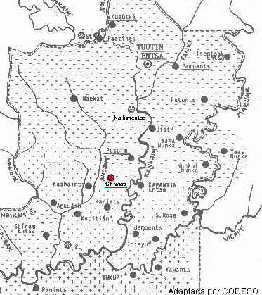 Map of Tutinentsa Association, Taisha Canton Mapa de la Asociación Tutinentsa, Cantón Taisha Fotos